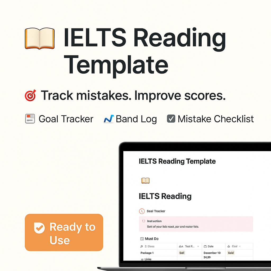 IELTS Reading Notes Template